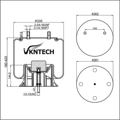 AIR SPRING Firestone 1T17BB-2-335 REPLACED BY VKNTECH 1K7402