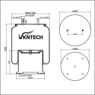 TRAILER AIR SPRING NEWAY 90557103  Contitech 11 10.5-22 S 750  Firestone W01-358-5505 1T19L-12  Goodyear 1R14-113 566283030 replaced by VKNTECH 1K5505