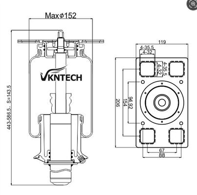 ПНЕВМОПОДУШКА КАБИНЫ INTERNATIONAL 3806428C91 ЗАМЕНЕНА НА 1S3050 INTERNATIONAL 3806428C91
