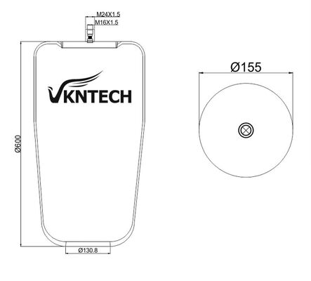 ПНЕВМОБАЛЛОН ГРУЗОВОГО АВТОМОБИЛЯ ДЛЯ MERCEDES BENZ A 946.328.00.21 Contitech 4838N ЗАМЕНЕН НА VKNTECH 1K4838 БЕЗ ПОРШНЯ
