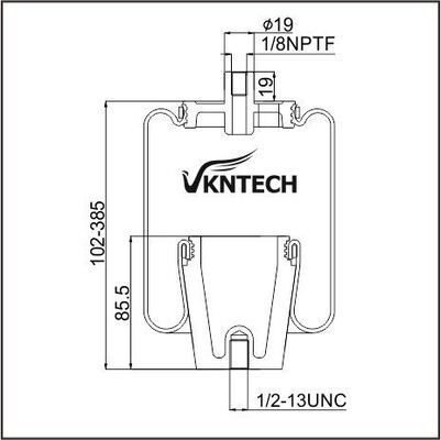 ПНЕВМОПРУЖИНА КАБИНЫ MACK 227QS38 227QS38A 227QS38B Goodyear 1S5-055 ЗАМЕНЕНА НА VKNTECH 1S5-055
