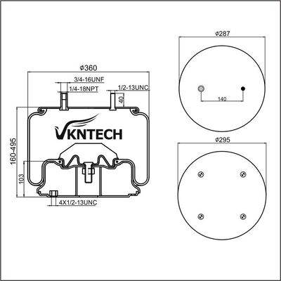 ПНЕВМОПРУЖИНА ПРИЦЕПА SAF 3.229.0030.00 Contitech 912NP01 Firestone W01-M58-8502 1T19F-14/L-14 ЗАМЕНА НА VKNTECH 1K8502
