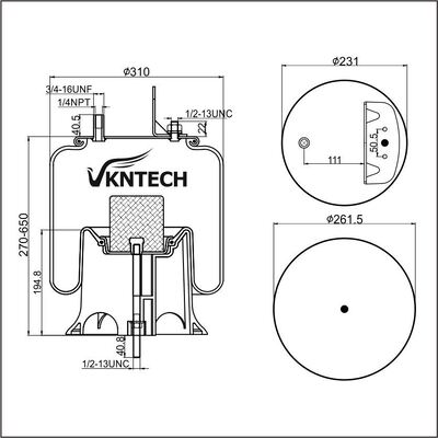 ПНЕВМОПОДУШКА Firestone W01-358-9473 1T15V-8 Goodyear 1R12-586 566243038 ЗАМЕНА VKNTECH 1K9473