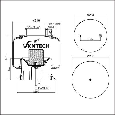 AIR SPRING Watson & Chalin AS-0061 Firestone W01-358-9243 Goodyear 1R12-480 Замена от VKNTECH 1K9243