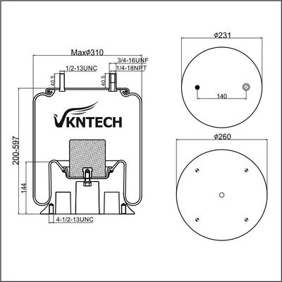 ПНЕВМОПОДУШКА Firestone W01-358-9245 1T15M-9 Goodyear 1R12-265 1R12-446 ЗАМЕНА VKNTECH 1K9245