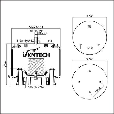 AIR SPRING HENDRICKSON TRAILER S-21208 Contitech 9 10-13.5 S 881 Firestone W01-358-9579 W01-455-7666 W01-358-8800 1T15VP-4 Замена от VKNTECH 1K9579