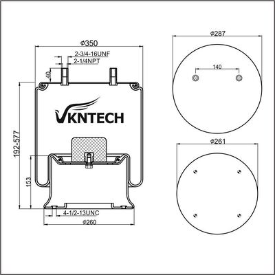 ПНЕВМОПОДУШКА ПРИЦЕПА DAYTON 455-47152L AUTOMANN AB1R14-232  HENDRICKSON  S-25319 Goodyear 1R14-232 1R14-152  TWHNS-25319 Triangle AS-81063 WATSON AS-0241 Contitech 75269 заменено на VKNTECH 1K4232